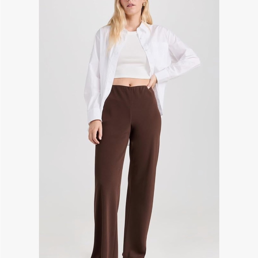 Vince Chocolate Brown Straight Leg bias cut pants -NUT UMBER